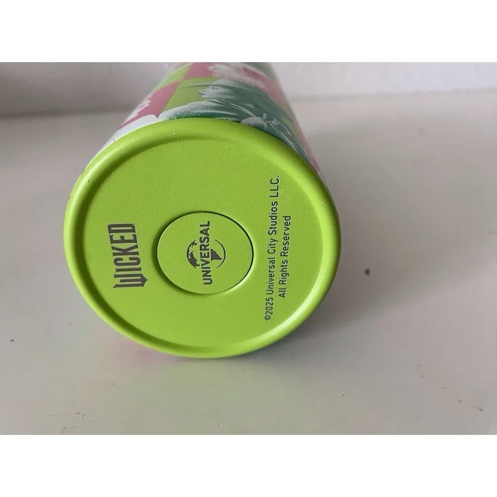 Universal Studios WICKED Elphaba And Glinda Metal Tumbler With Straw‎ NEW